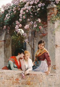 テラスで 作： Eugen von Blaas