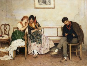 愛の提案、1884 作： Eugen von Blaas