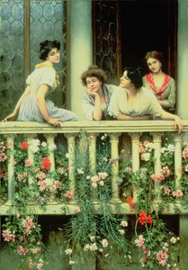 バルコニー、1911 作： Eugen von Blaas