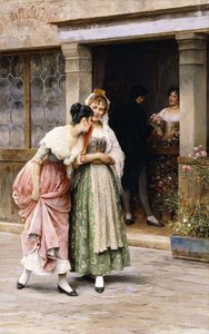 日曜のブーケ、1893 作： Eugen von Blaas