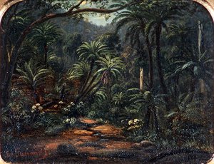 ダンデノン山脈のファーントゥリー・ガリー 作： Eugen von Guerard