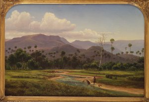 ジャンボロオ、ビクトリア、19世紀の近くの山の風景 作： Eugen von Guerard