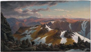 コジアスコ山の北頂上からの北東の眺め 作： Eugen von Guerard