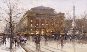シャトレ広場 作： Eugene Galien Laloue