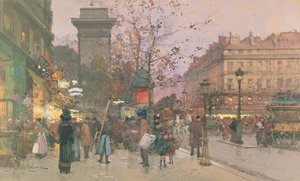 サンドニ門（紙にw - c） 作： Eugene Galien Laloue