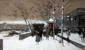Quai de Seine 作： Eugene Galien Laloue