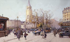 サンジェルマンドプレ 作： Eugene Galien Laloue