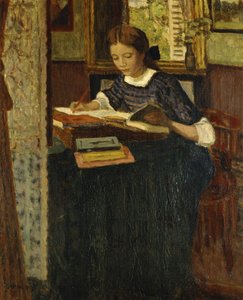 女の子の執筆;若い女の子の執筆 作： Eugene Antoine Durenne