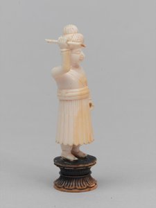 黒のポーン、チェスの駒、インド 作： Eugene Antoine Samuel Lavieille