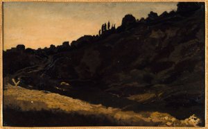 モンマルトルの眺め、1848年頃（絵画） 作： Eugene Antoine Samuel Lavieille