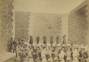 人質の処刑、ラ ロケット刑務所、1871 年 5 月 24 日、1870 ～ 71 年。 作： Eugene Appert