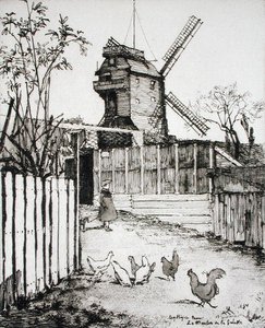 ムーラン・ド・ラ・ギャレット（1903年発行の「Du Ier au XXeme: Les Arondissements de Paris...」より）（銅版画