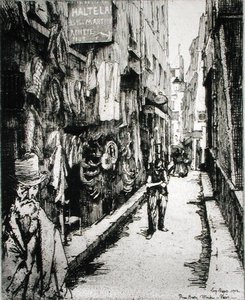1903年に出版された「Du Ier au XXeme: Les Arondissements de Paris...」より、パリの街並み（エッチング）。