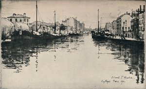 聖マーティン運河、1915年 作： Eugene Bejot