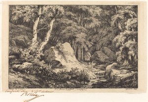断層の峡谷で、オーヴェルニュ (The Ravine at Auvergne) 作： Eugene Bléry