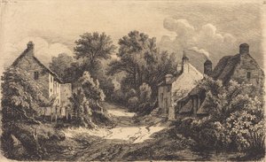 Le chemin de Garens ガレンへの道、1849 年に出版。 作： Eugene Bléry