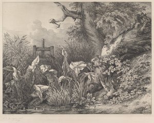 水門のウォーター ドックとブランブルズ、1843 年。