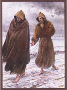 セントフランシスは、1919年に完璧な喜びが見つかる修道士レオに向かいました。