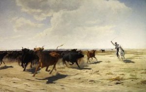 The Round-Up（油彩・キャンバス） 作： Eugene Burnand