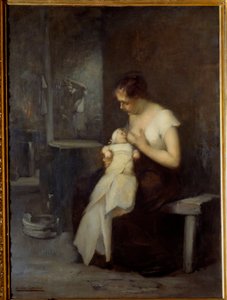 看護婦の絵 ウジェーヌ・カリエール（1849-1906） 1879年 日0,81x0,59 m ルーアン、ミュゼ・デ・ボザール