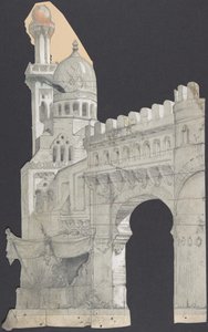 パリのオペラ座の舞台セットのデザイン、1830～90年。 作： Eugene Ciceri