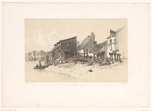 家と水車のある川岸 絵のような風景（シリーズタイトル） Croquis pittoresques (オブジェクトのシリーズ タイトル) 作： Eugene Ciceri