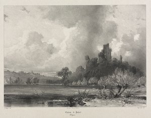 古代フランスの絵のようにロマンチックな旅。 ブルターニュ：ペンノエ城 作： Eugene Ciceri