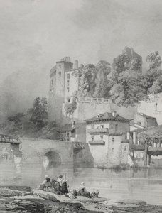 古代フランスの絵のようにロマンチックな旅。ブルターニュ：クリソン城。 作： Eugene Ciceri