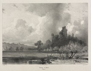 古代フランスの絵のようにロマンチックな旅。ブルターニュ：シャトードペンホート。 作： Eugene Ciceri