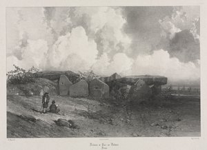 古代フランスの絵のようにロマンチックな旅：ブルターニュ、c。 1845。 作： Eugene Ciceri