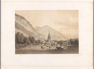 マイリンゲンの眺め マイリンゲン（オブジェクトのタイトル） スイスとサヴォイアの顔（連載タイトル） La Suisse et la Savoie (オブジェクトのシリーズ タイトル) 作： Eugene Ciceri