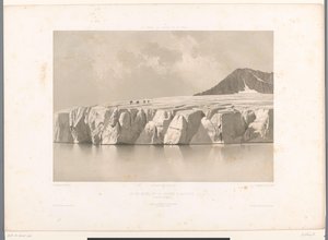 メルイェレンゼーとアレッチ氷河の眺め Le Lac Merill et le Glacier d