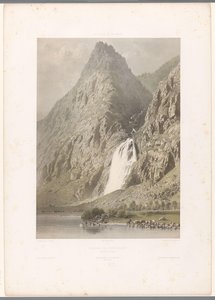 Pissevache の滝の眺め Cascade de Pissevache (オブジェクトのタイトル) スイスとサヴォイアの顔（連載タイトル） La Suisse et la Savoie (オブジェクトのシリーズ タイトル) 作： Eugene Ciceri