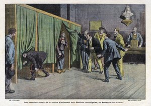 ブルターニュでの選挙中の隔離キャビンの最初のテスト 作： Eugene Damblans