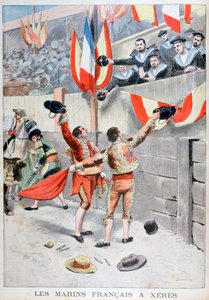闘牛を見ているフランスの船員、Xeres、スペイン、1899 作： Eugene Damblans