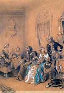 屋内シーン、c1815-1865 作： Eugene Deveria