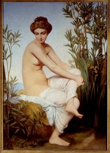 アンティークの浴女の絵 ウジェーヌ・アマウリ・デュヴァル（1808-1885） 19世紀 ルーアン美術館
