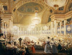 1835年、チュイルリーでの婦人たちの饗宴 作： Eugene Emmanuel Viollet le Duc