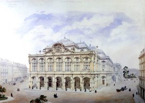 Eugene Viollet-le-Duc (Viollet le Duc) (1814-1879)による1850年のパリのオペラガルニエ。 作： Eugene Emmanuel Viollet le Duc