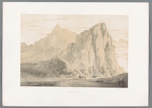 イランのベヒスタン山 Mont Bi-Sutoun (オブジェクトのタイトル) ペルシャの風景（シリーズタイトル） ペルセ・モダン（シリーズタイトル）