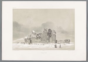 イランのタブリーズのブルーモスクの廃墟 モスク ルイネ タブリーズ (オブジェクトのタイトル) ペルシャの風景（シリーズタイトル） ペルセ・モダン（シリーズタイトル） 作： Eugene Flandin