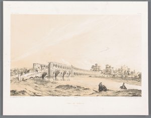 イスファハンの Si-o-se Pol または Allahverdi-Khan 橋 Pont de Djoulfa Ispahan (オブジェクトのタイトル) ペルシャの風景（シリーズタイトル） ペルセ・モダン（シリーズタイトル） 作： Eugene Flandin