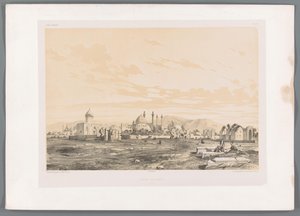 Takht-e-Foulad、イスファハンの墓地 Champ des morts Ispahan (オブジェクトのタイトル) ペルシャの風景（シリーズタイトル） ペルセ・モダン（シリーズタイトル） 作： Eugene Flandin