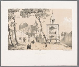 イスファハンのヴァンク大聖堂 Église de Djoulfa Ispahan (オブジェクトのタイトル) ペルシャの風景（シリーズタイトル） ペルセ・モダン（シリーズタイトル） 作： Eugene Flandin