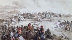 アンリドルレアン（1822-97）によるアブドエルカデルの部族（1808-83）の捕獲、オマール公爵、1843年5月16日、1843年頃