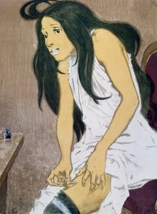 20世紀初頭に自分を注射する薬物中毒者 作： Eugene Grasset