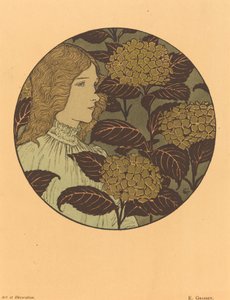 ラウンデル少女の肖像 作： Eugene Grasset