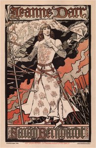 ジャン・オブ・アークとしてのサラ・ベルナール、1893 作： Eugene Grasset