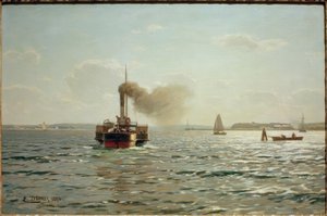 フレンスブルク近くのバルト海 作： Eugene Gustav Dücker