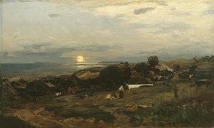 E.プッシャー、日没 作： Eugene Gustav Dücker